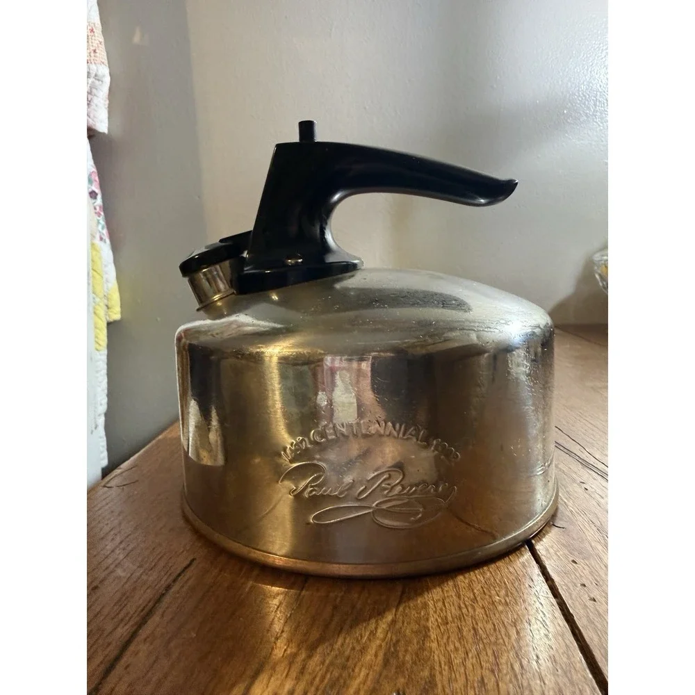 1892 Centennial 1992 Vintage Paul Revere Ware Copper Bottom Tea Kettle H92c 1qt